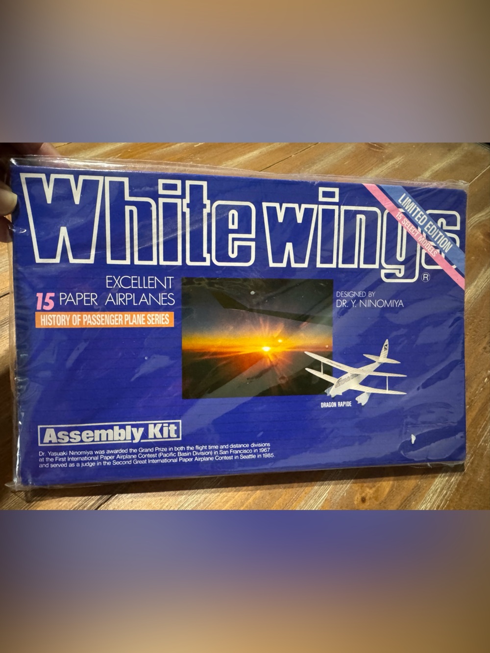 Whitewings Paper Airplane Assembly Kit - Blue Packaging